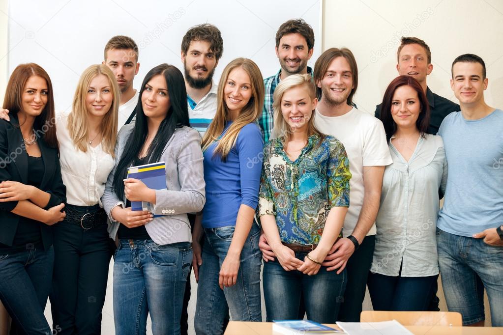 Group of students smiling