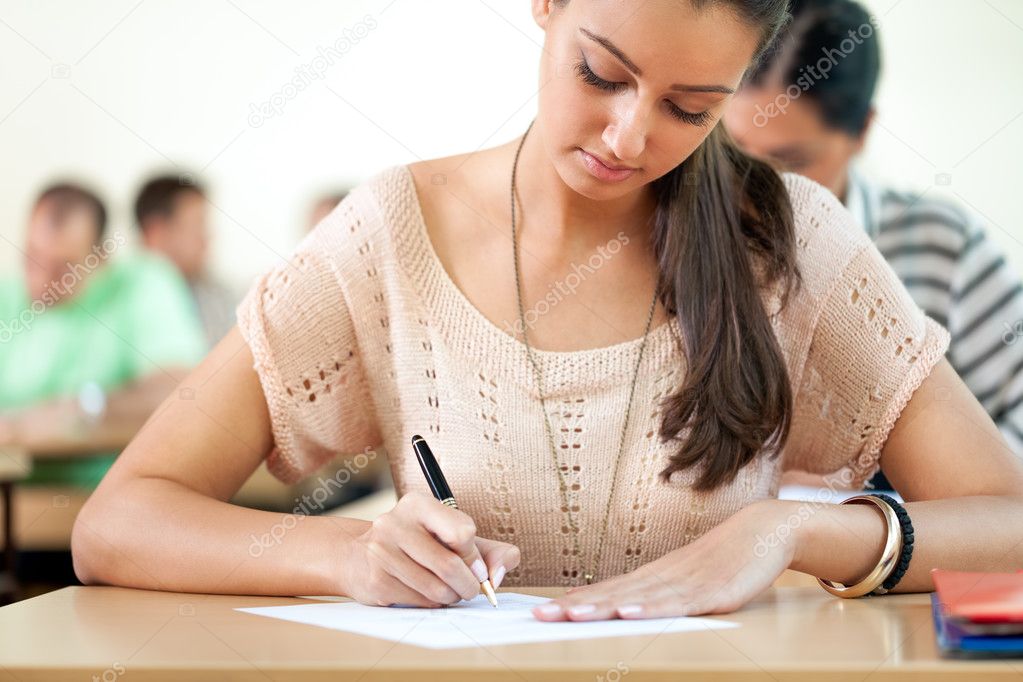 Student sitting for exam