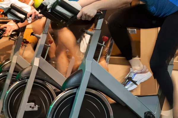 Spinning in the gym — Stock Photo, Image