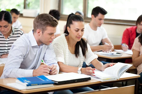 Schüler lernen gemeinsam — Stockfoto