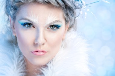 güzel kış kadını