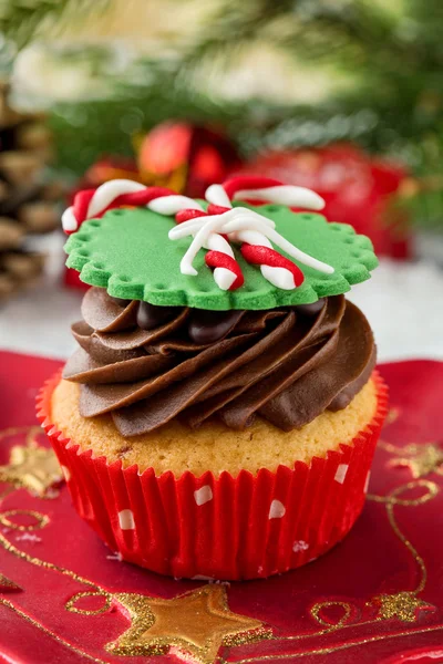 Weihnachtskuchen mit Schokolade — Stockfoto