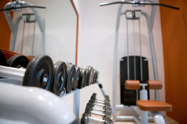 Set of weights at gym — Stock Photo, Image