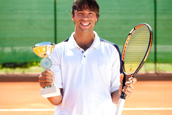 幸福のテニス選手 — ストック写真