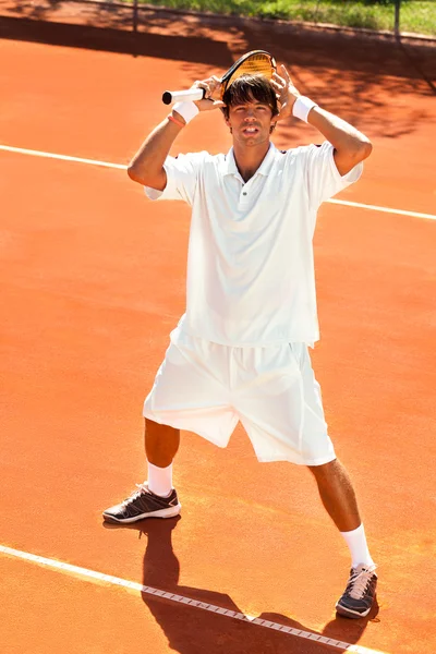 Furious tennis player — Stock Photo, Image