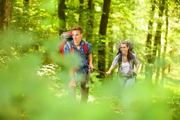 Paar auf Wanderschaft — Stockfoto