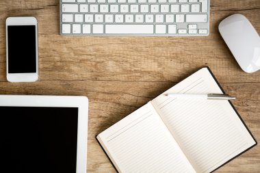 defter zekâ tablet ahşap tablo