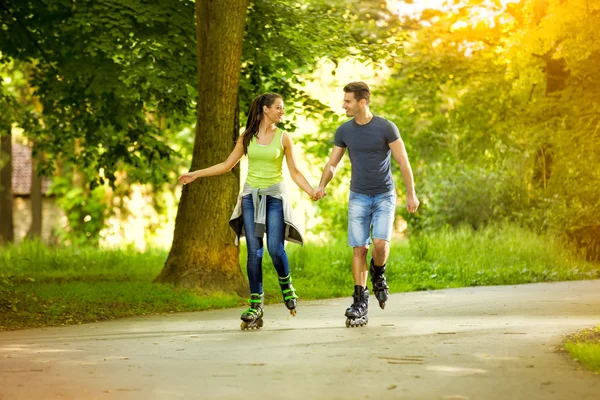 Recreatie op rollerblades — Stockfoto