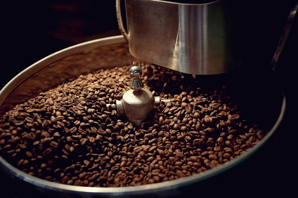 Mixing Process Coffee Roasting Machine — Stock Photo, Image
