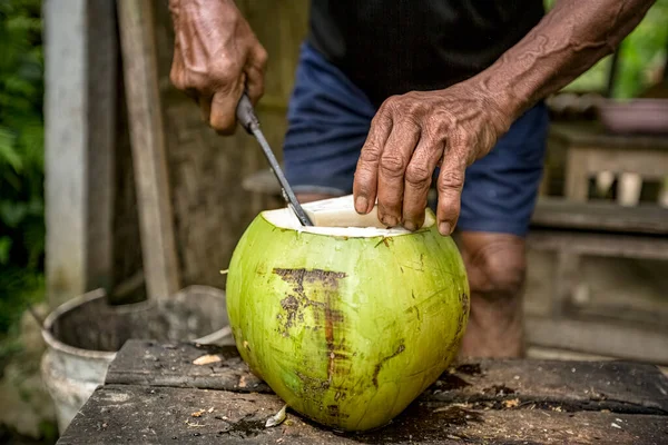 Cutting Coconut Knife — Stock Photo, Image