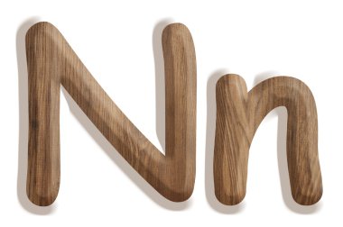 ahşaptan yapılmış alfabesi