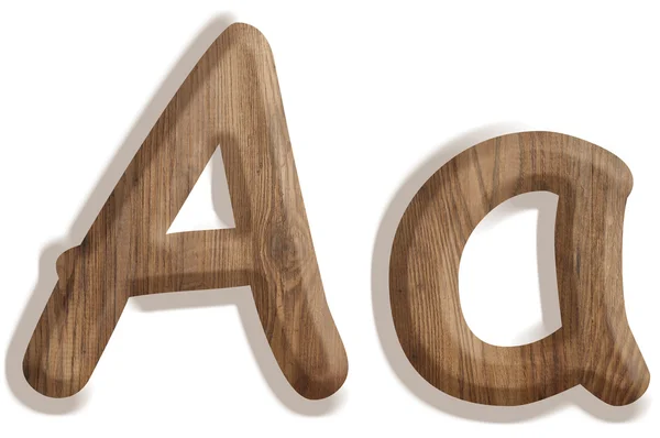 Алфавит из дерева — стоковое фото