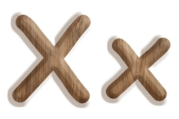 Alphabet made from wood — Stock Photo, Image