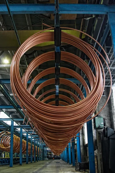 Fábrica de tubería de cobre — Foto de Stock