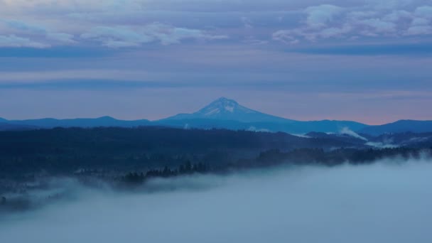 Yüksek Çözünürlüklü Hızlandırılmış Bulutların Jonsrud Dan Oregon Dağı Sandy Nehri — Stok video
