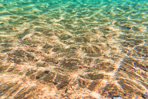 Mořské Dno Pláže Jemný Písek Krásný Vzor Vody Selektivní Zaměření — Stock fotografie