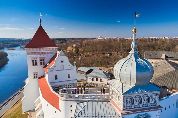 Grodno Λευκορωσία Μαρτίου 2022 Αποκατασταθεί Μέρος Του Παλιού Κάστρου Κοντά — Φωτογραφία Αρχείου