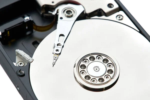 ハードドライブは白い背景に隔離されています コンピュータのハードドライブのHdd コンピュータの記憶 — ストック写真