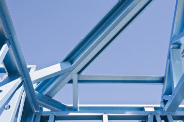 Yeni ev inşaatı çerçevesi.