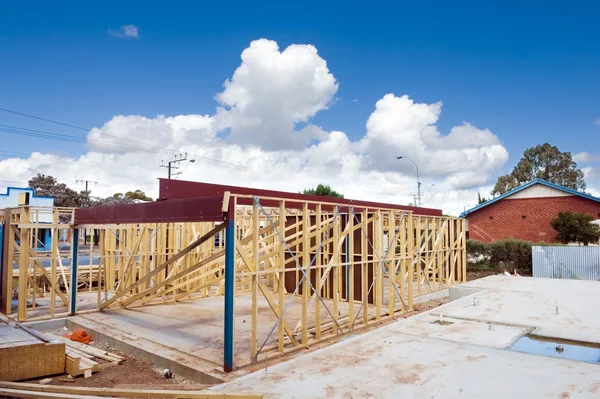 Nuevo marco de construcción de viviendas — Foto de Stock