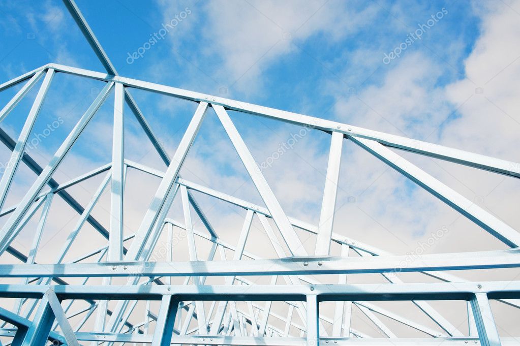 Steel framework under construction