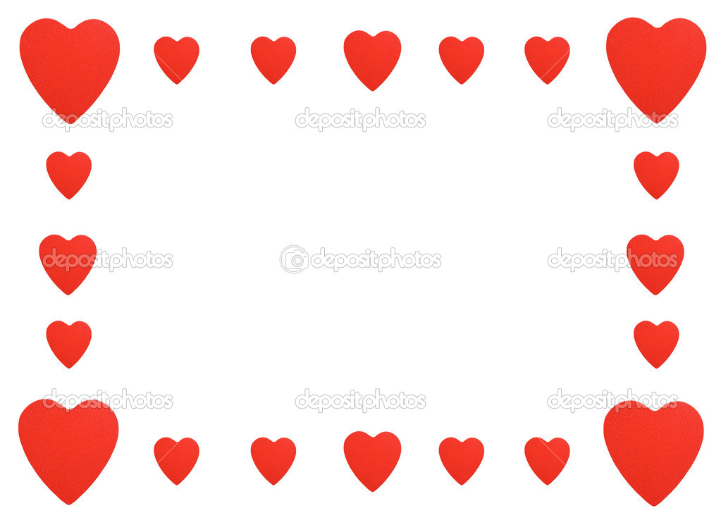 Red hearts border