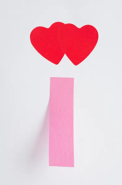 Two red hearts — Stock Photo, Image