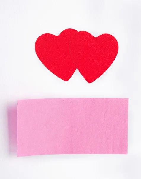 Two red hearts — Stock Photo, Image