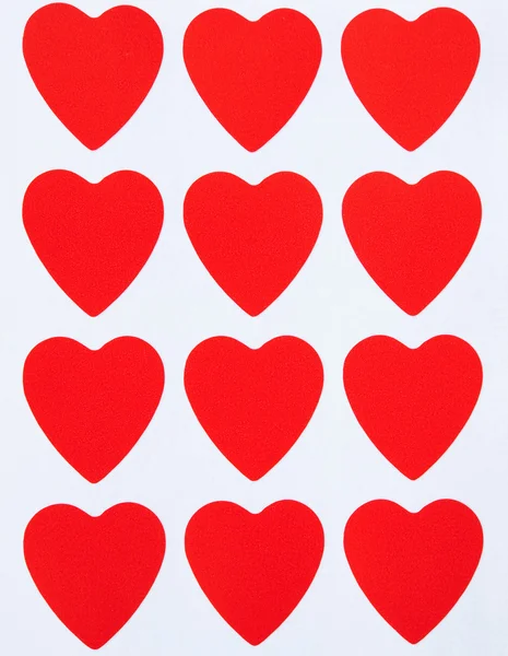 Kırmızı kalpler arka plan — Stok fotoğraf
