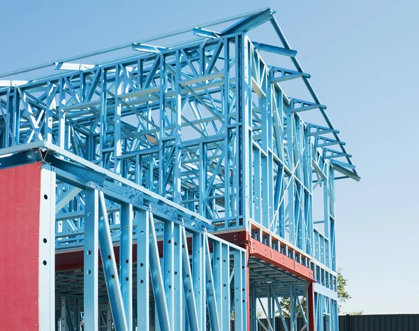 Nova casa de construção enquadramento — Fotografia de Stock