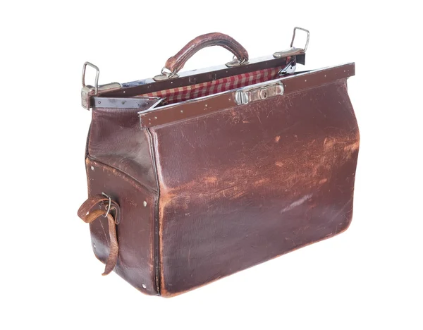 Valise vintage marrom — Fotografia de Stock