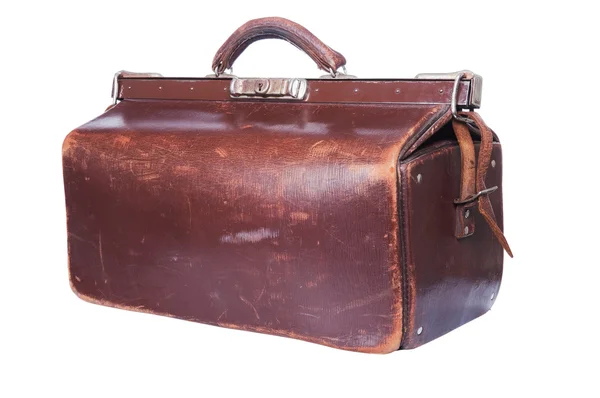 Brown vintage valise — Stock Photo, Image