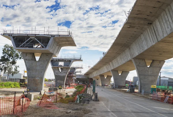 Strada in fase di ricostruzione — Foto Stock