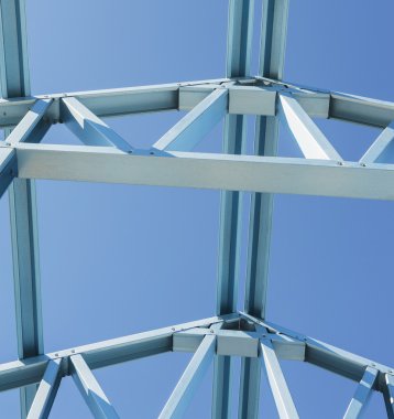 Yeni ev inşaatı çerçevesi