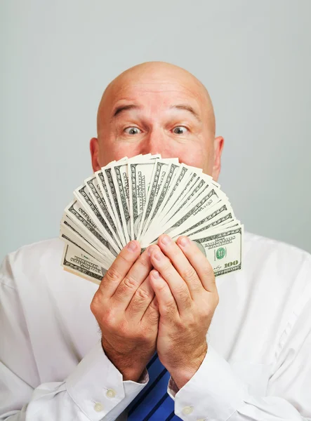 Man met geld — Stockfoto