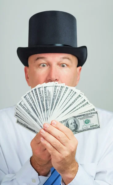 Man met geld — Stockfoto