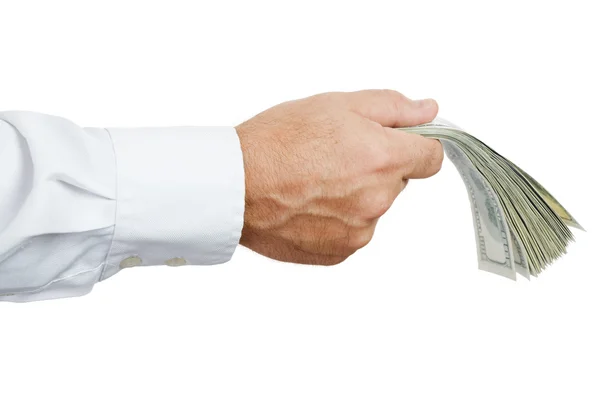 Hand met geld — Stockfoto