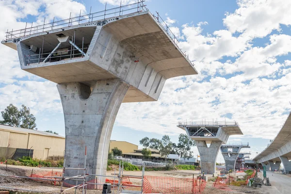 正在重建路 — 图库照片