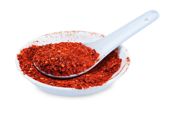 Knust rød hot chili peber - Stock-foto