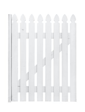 Beyaz ahşap küçük kapı