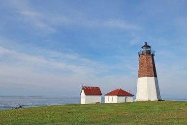 The Point Judith Light on the Rhode Island coast clipart