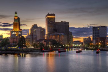 HDR image of the skyline of Providence, Rhode Island clipart