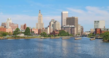 Panoramic skyline of Providence, Rhode Island clipart