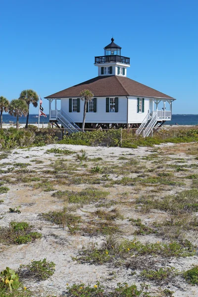 Port boca grande fyr på gasparilla island, florida verti — Stockfoto