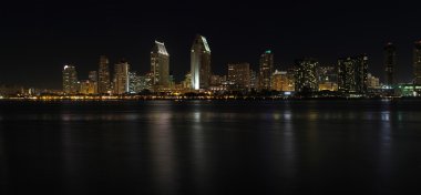 bir san Diego, california geceleri panoramik manzarası