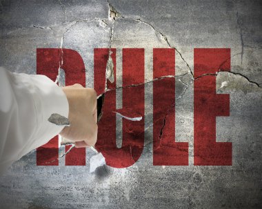 Delme, beton duvar ile kelime kuralı kırmak, ru break