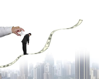 geri para büyüyen ile işadamı'nın üzerinde para sarıcı sarma tr