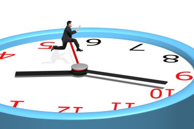 adam saat işaretçi üzerinde atlama