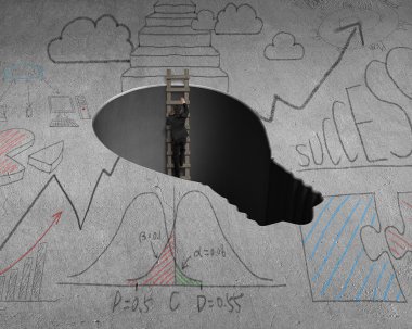 lamba şekli delikten dışarı tırmanıyor