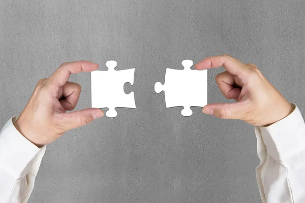 Conexión de dos puzzles — Foto de Stock